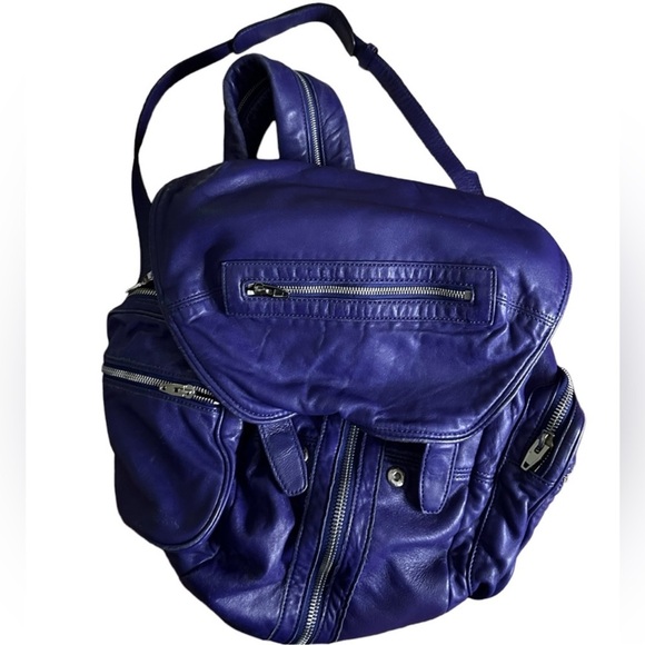 Rare! Alexander Wang Purple Lambskin Marti Backpack Shoulder Bag main image 8